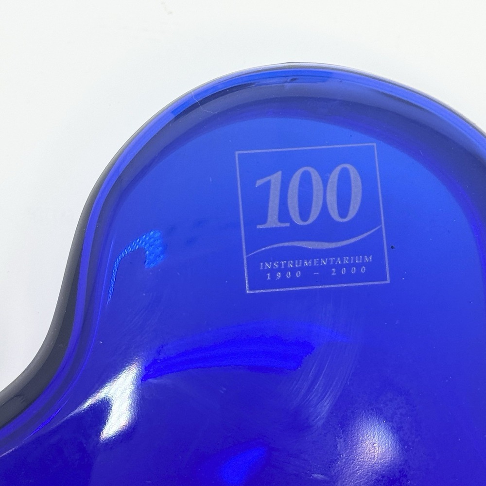 IIttala Alvar Aalto Glass Votive Candle Holder Vase Bowl - COBALT BLUE - Finland - Picture 6 of 11